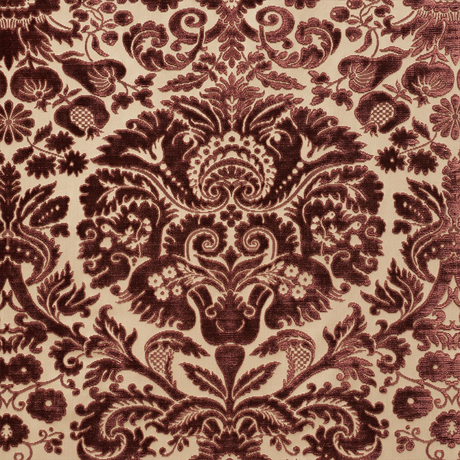 Schumacher Fabric Morimont Velvet Rosewood 74072 CUT & PATTERNED VELVETS COTTON 52% SILK 48% INDIA WYZENBEEK 50,000 </p><p>Repeat: Horizontal: 27" (69CM) and Vertical: 32 1/2" (83CM) 55 - My Fabric Connection -