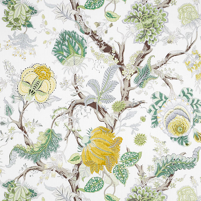 Schumacher Fabric Indian Arbre Citron 175783 125TH ANNIVERSARY LINEN 100% THAILAND MARTINDALE 20,000 </p><p>Repeat: Horizontal: 52" (132CM) and Vertical: 46" (117CM) 52 - My Fabric Connection -