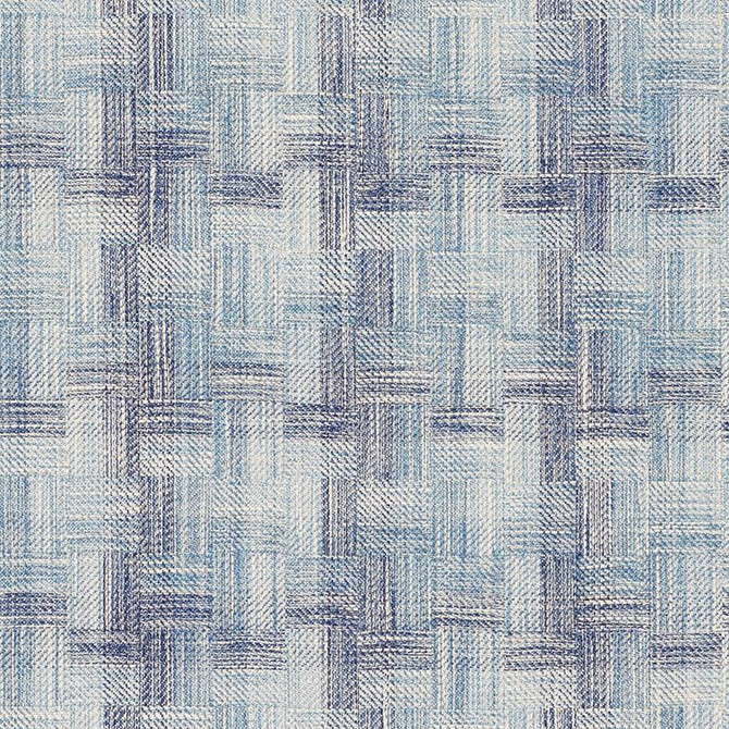 Schumacher Fabric Boro Plaid Indigo 73740 Folk Art 6.12" - My Fabric Connection -