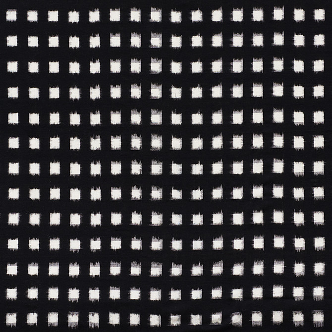 Schumacher Fabric Heiho Ikat Black 72351 Mingei 100% Cotton - Horizontal: 1.5 and Vertical: 1.75 43.5 - My Fabric Connection -