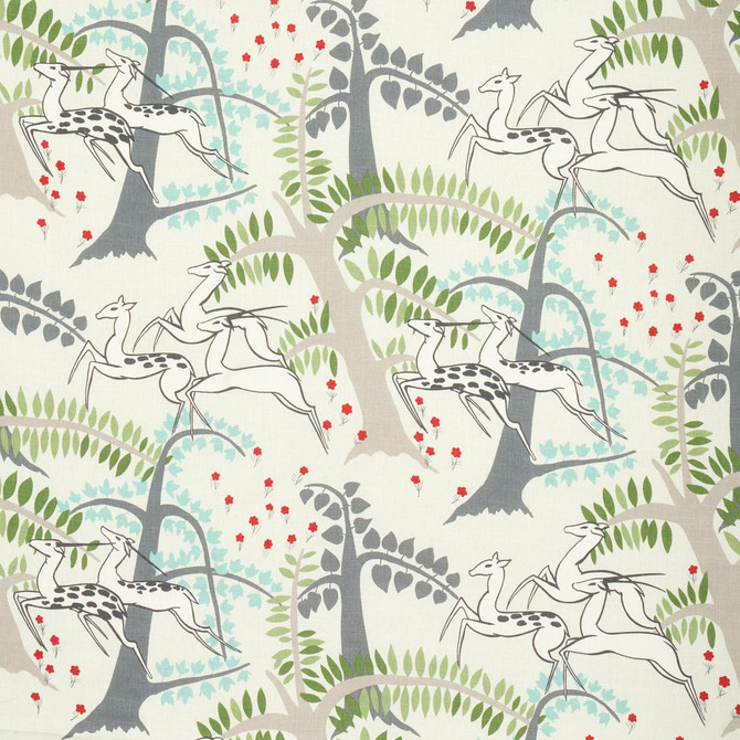 Schumacher Fabric Antelopes Ivory 177571 Fashion Forward 26.5" - My Fabric Connection -