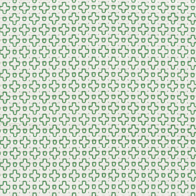 Schumacher Fabric Scout Embroidery Green 73561 HAPPY TOGETHER See Sample INDIA - </p><p>Repeat: Horizontal: 1 1/4" (3CM) and Vertical: 1 1/2" (4CM) 54 1/2" (138CM) - My Fabric Connection -