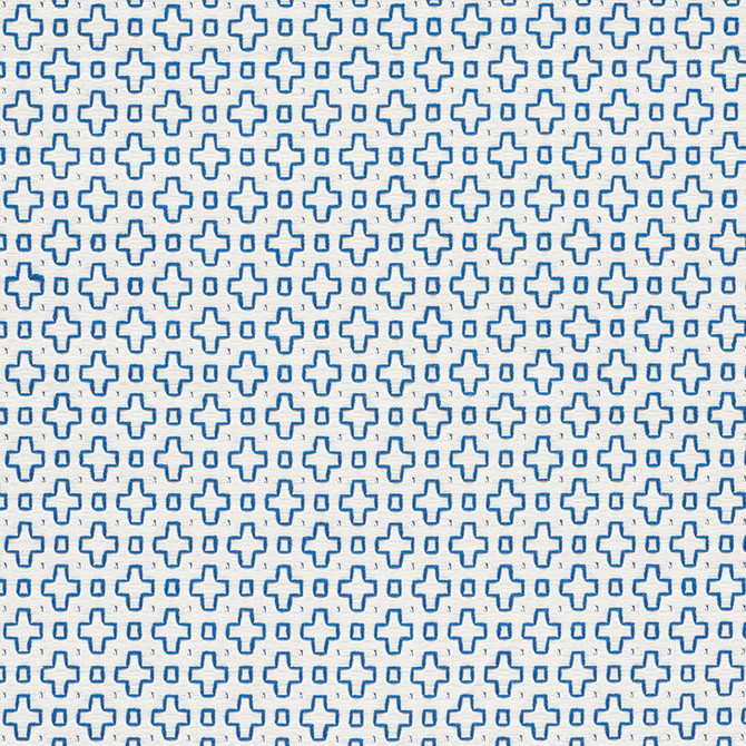 Schumacher Fabric Scout Embroidery Blue 73560 HAPPY TOGETHER See Sample INDIA - </p><p>Repeat: Horizontal: 1 1/4" (3CM) and Vertical: 1 1/2" (4CM) 54 1/2" (138CM) - My Fabric Connection -