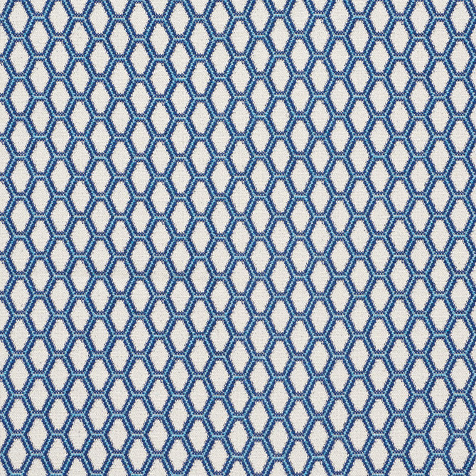 Schumacher Fabric Beehive Blue 73420 HAPPY TOGETHER See Sample ITALY - </p><p>Repeat: Horizontal: 1 1/2" (4CM) and Vertical: 1 1/2" (4CM) 54 1/2" (139CM) - My Fabric Connection -