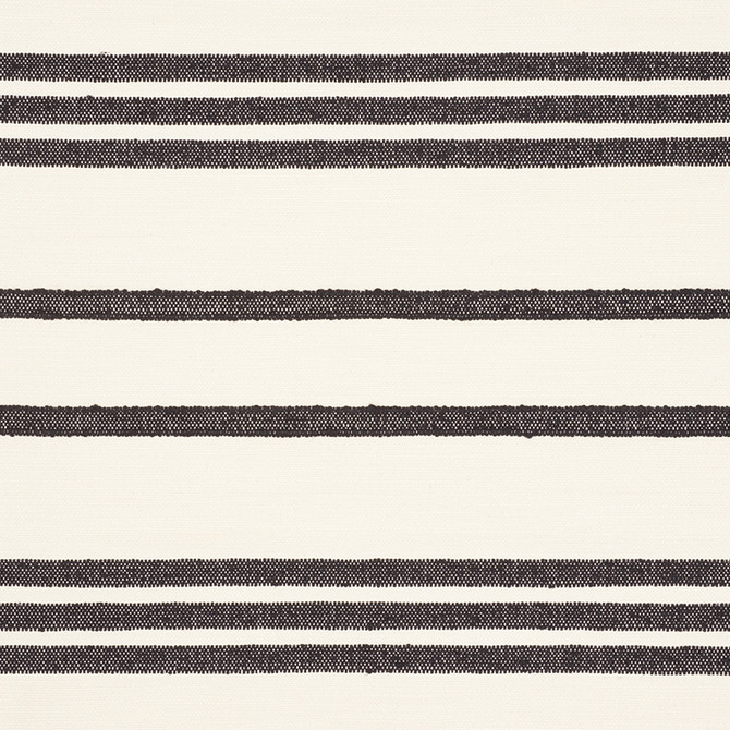 Schumacher Fabric Dune Stripe Black 73290 Au-Naturel 55% Cotton, 18% Linen, 8% Polyacrylic, 1% Polyamid - Horizontal: - and Vertical: 14 54 - My Fabric Connection -