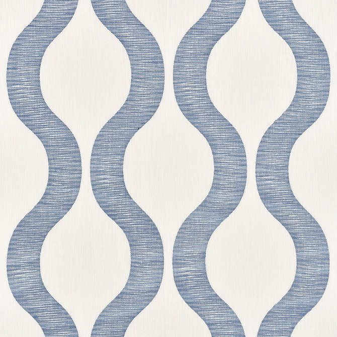 Schumacher Fabric Ondata Blue 73223 AU NATUREL COTTON 40% VISCOSE 33% INDIA MARTINDALE 15,000 </p><p>Repeat: Horizontal: 14 1/4" (36CM) and Vertical: 16" (41CM) 56.5 - My Fabric Connection -