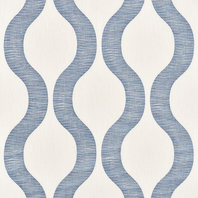 Schumacher Fabric Ondata Blue 73223 Au Naturel 14.25" - My Fabric Connection -