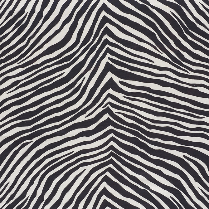 Schumacher Fabric Iconic Zebra Black 177443 Happy-Together 52% Linen, 48% Cotton - Horizontal: 27 and Vertical: 22 54.5 - My Fabric Connection -