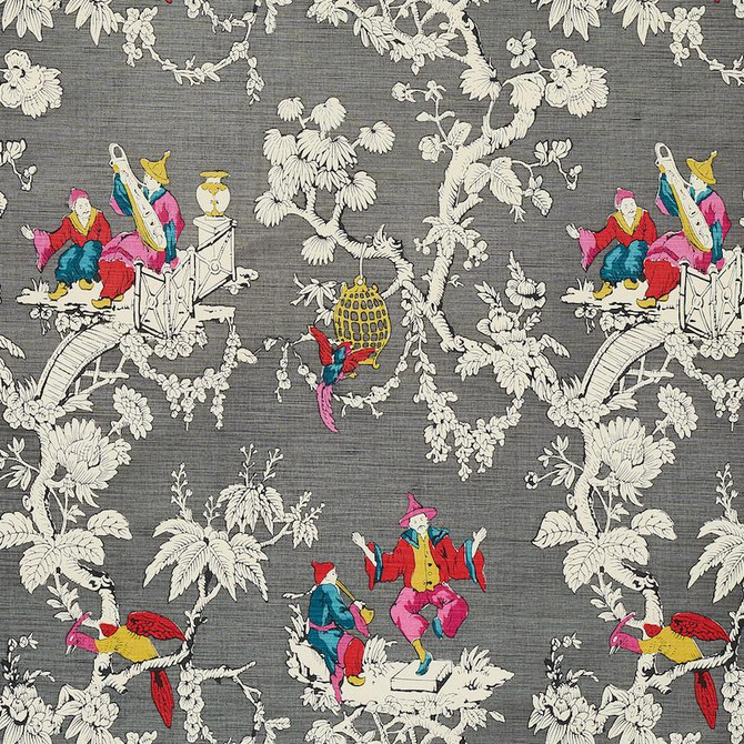 Schumacher Fabric Chinoiserie Moderne Graphite 177422 Schumacher Classics 27.0" - My Fabric Connection -