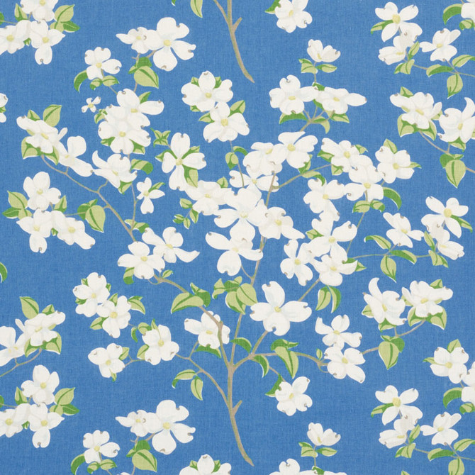Schumacher Fabric Blooming Branch Blue 177411 SCHUMACHER CLASSICS LINEN 100% CHINA WYZENBEEK 15,000 </p><p>Repeat: Horizontal: 54" (137CM) and Vertical: 27" (69CM) 54 - My Fabric Connection -