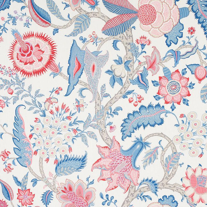 Schumacher Fabric Arborvitae Rose & Delft 177370 Schumacher Classics 54.0" - My Fabric Connection -