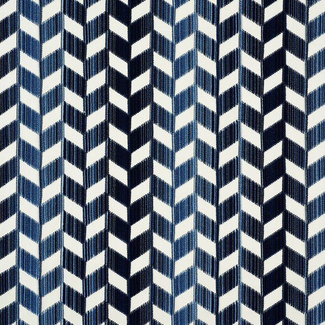 Schumacher Fabric Chevron Strie Velvet Lapis 72811 CUT & PATTERNED VELVETS POLYESTER 55% COTTON 45% INDIA MARTINDALE 60,000 </p><p>Repeat: Horizontal: 26 1/2" (67CM) and Vertical: 2 1/4" (6CM) 53.5 - My Fabric Connection -