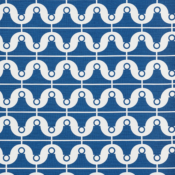 Schumacher Fabric London Bridge Blue 177130 PRINTS BY STUDIO BON LINEN 55% COTTON 45% BELGIUM </p><p>Repeat: Horizontal: 3 1/2" (9CM) and Vertical: 6 1/2" (17CM) 54 - My Fabric Connection -