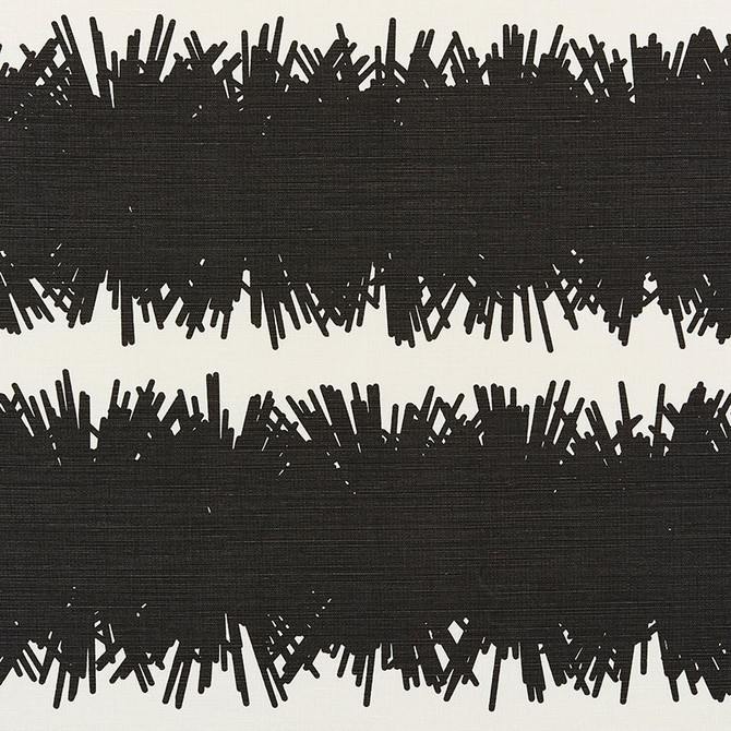 Schumacher Fabric Bang Black 177123 PRINTS BY STUDIO BON See Sample BELGIUM MEDIUM </p><p>Repeat: Horizontal: 27" (69CM) and Vertical: 26 3/4" (68CM) 54" (137CM) - My Fabric Connection -