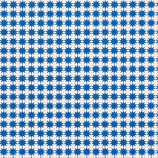 Schumacher Fabric Stella Blue 177083 PRINTS BY STUDIO BON COTTON DUCK 100% TURKEY </p><p>Repeat: Horizontal: 1/2" (1CM) and Vertical: 1/2" (1CM) 54 - My Fabric Connection -