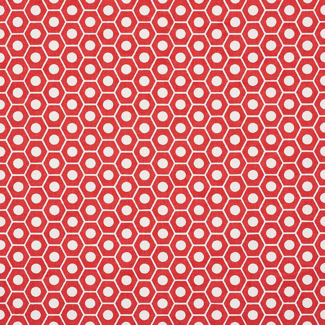 Schumacher Fabric Queen B Red 177074 Studio Bon 1.25" - My Fabric Connection -