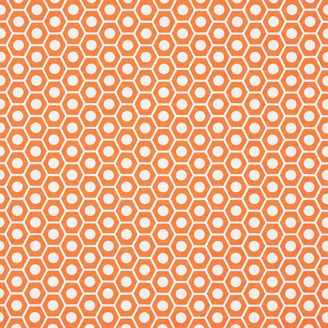 Schumacher Fabric Queen B Orange 177073 Studio Bon 1.25" - My Fabric Connection -