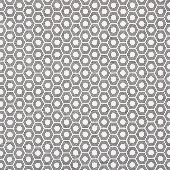 Schumacher Fabric Queen B Grey 177077 PRINTS BY STUDIO BON See Sample TURKEY HEAVY </p><p>Repeat: Horizontal: 1 1/4" (3CM) and Vertical: 3/4" (2CM) 54" (137CM) - My Fabric Connection -