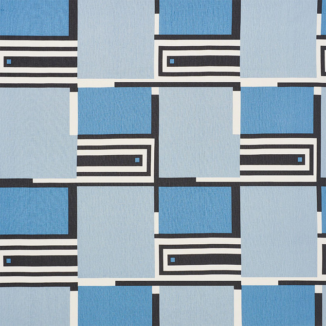 Schumacher Fabric Design 101 Blues 176862 APPLIED ARCHITECTURE See Sample BELGIUM HEAVY DUTY </p><p>Repeat: Horizontal: 24 1/4" (62CM) and Vertical: 30" (76CM) 53 1/2" (136CM) - My Fabric Connection -