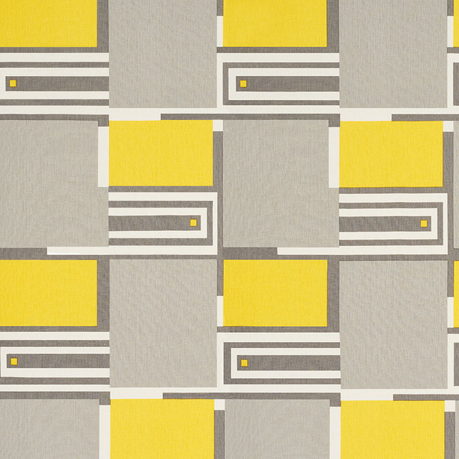 Schumacher Fabric Design 101 Grey & Yellow 176860 APPLIED ARCHITECTURE See Sample BELGIUM HEAVY DUTY </p><p>Repeat: Horizontal: 24 1/4" (62CM) and Vertical: 30" (76CM) 53 1/2" (136CM) - My Fabric Connection -