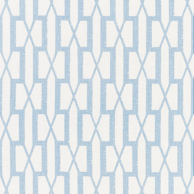 Schumacher Fabric Belvedere Sky 176119 VEERE GREENEY LINEN 100% UNITED KINGDOM MARTINDALE 25,000 </p><p>Repeat: Horizontal: 2 7/8" (7CM) and Vertical: 4" (10CM) 53.5 - My Fabric Connection -