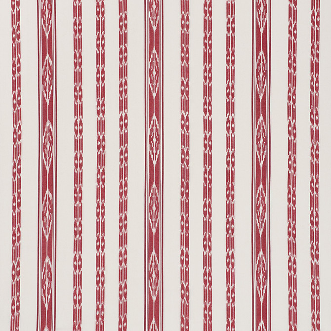 Schumacher Fabric Mariam Ikat Red 71981 Caravanne 100% Cotton - Horizontal: 13.5 and Vertical: 8 54 - My Fabric Connection -