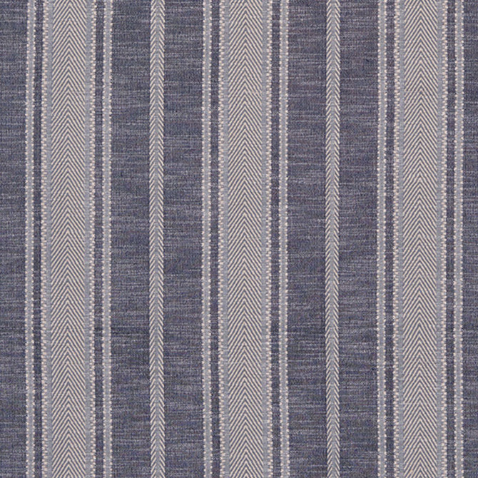 Schumacher Fabric Zina Stripe Blue 71911 CARAVANNE See Sample INDIA - </p><p>Repeat: Horizontal: 9" (23CM) and Vertical: - 56" (142CM) - My Fabric Connection -