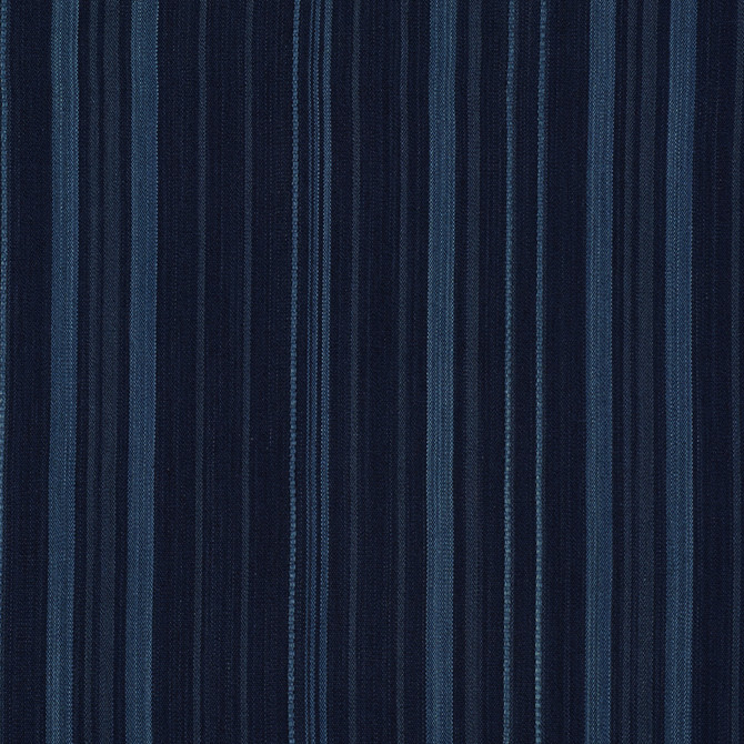 Schumacher Fabric Cajamarca Stripe Indigo 71880 Caravanne 100% Cotton Martindale 20,000 Horizontal: 17.625 and Vertical: - 53 - My Fabric Connection -