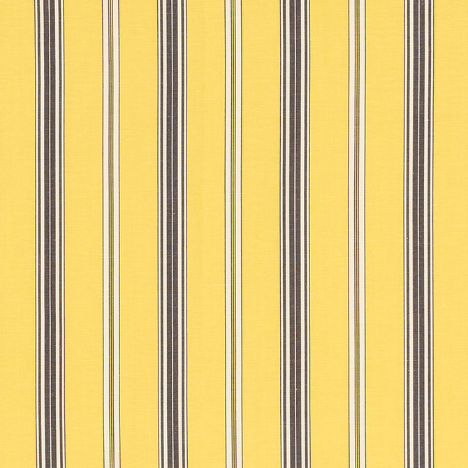 Schumacher Fabric Coco Stripe Yellow 71294 ESSENTIALS: STRIPES II See Sample INDIA - </p><p>Repeat: Horizontal: 4 1/2" (12CM) and Vertical: - 55 3/4" (142 CM) - My Fabric Connection -