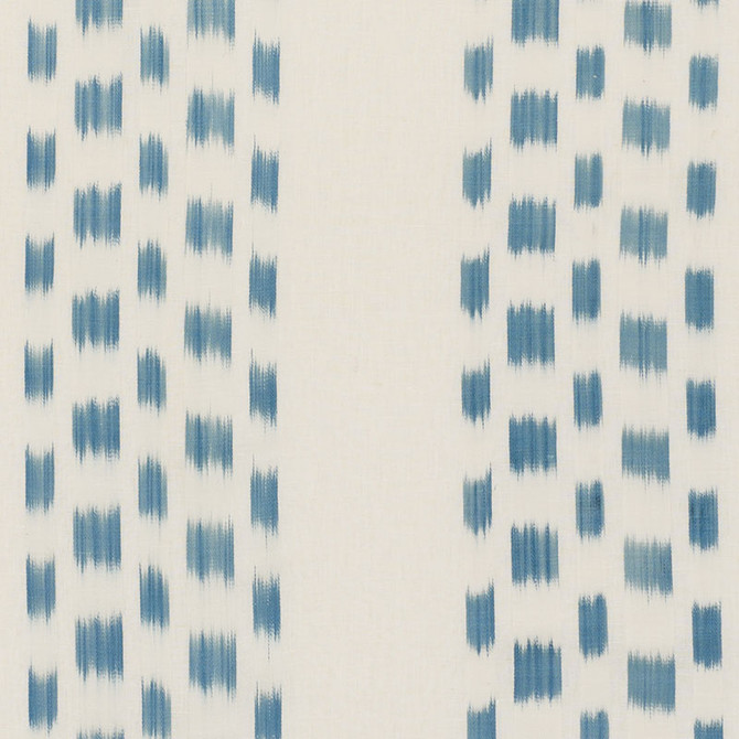 Schumacher Fabric Izmir Stripe Sky 69472 CARAVANNE See Sample INDIA - </p><p>Repeat: Horizontal: 10 3/4" (27CM) and Vertical: 2 1/2" (6CM) 55" (140CM) - My Fabric Connection -