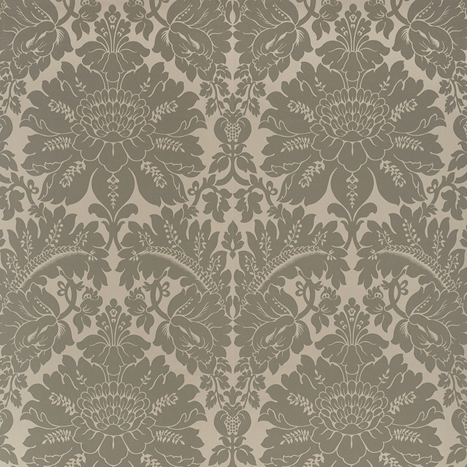 Schumacher Fabric Maggiore Damasco Moonstone 71283 Damasco 100% Cotton - Horizontal: 26 and Vertical: 31.75 54.5 - My Fabric Connection -