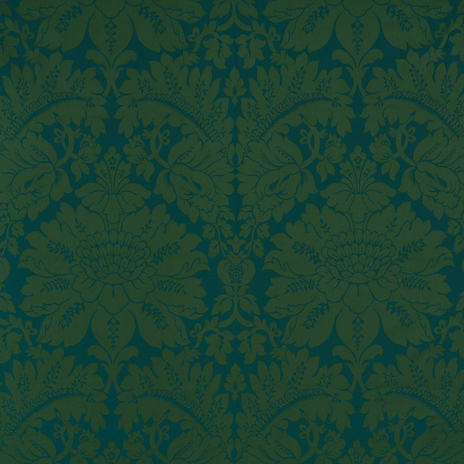 Schumacher Fabric Maggiore Damasco Emerald 71281 DAMASCO COTTON 100% ITALY </p><p>Repeat: Horizontal: 26" (66CM) and Vertical: 31 3/4" (81CM) 54.5 - My Fabric Connection -