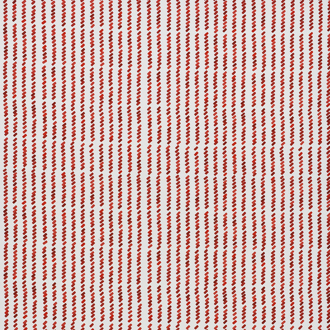 Schumacher Fabric Tic For Tac Red 176540 David-Kaihoi 55% Linen, 45% Cotton - Horizontal: 6.75 and Vertical: 11.75 55.5 - My Fabric Connection -
