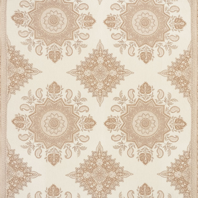 Schumacher Fabric Montecito Medallion Neutral 176480 MARK D. SIKES LINEN 100% CHINA </p><p>Repeat: Horizontal: 54" (137CM) and Vertical: 25 1/4" (64CM) 54 - My Fabric Connection -
