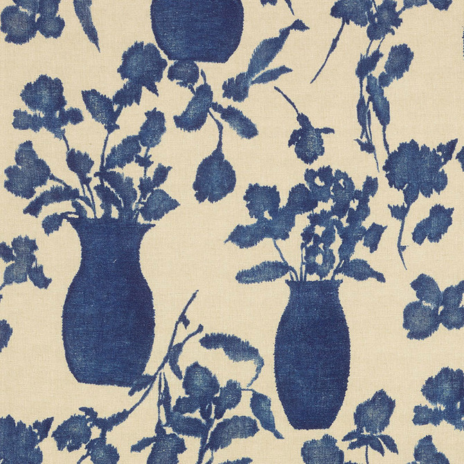 Schumacher Fabric Hugo Floral Indigo 176241 Good Vibrations See Sample ITALY LIGHT DUTY </p><p>Repeat: Horizontal: 27" (69CM) and Vertical: 38" (97CM) 54 1/2" (139CM) - My Fabric Connection -