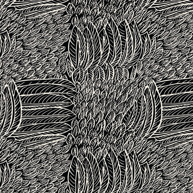 Schumacher Fabric Featherfest Black 176234 Good Vibrations See Sample UNITED STATES OF AMERICA MEDIUM DUTY </p><p>Repeat: Horizontal: 26 3/4" (68CM) and Vertical: 24 3/4" (63CM) 53" (135CM) - My Fabric Connection -