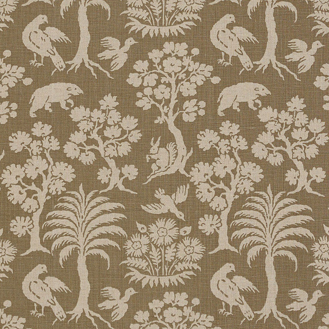 Schumacher Fabric Woodland Silhouette Mocha 176172 SCHUMACHER CLASSICS See Sample PERU HEAVY DUTY </p><p>Repeat: Horizontal: 13 1/2" (34CM) and Vertical: 18" (44CM) 54" (137CM) - My Fabric Connection -