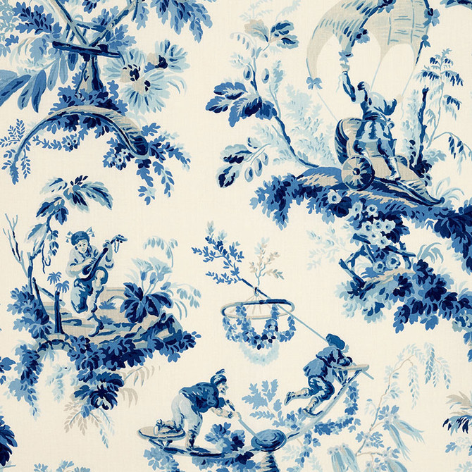 Schumacher Fabric Plaisirs De La Chine Porcelain 172852 SCHUMACHER CLASSICS See Sample THAILAND - </p><p>Repeat: Horizontal: 49" (124CM) and Vertical: 62" (157CM) 54" WIDE (137CM) - My Fabric Connection -