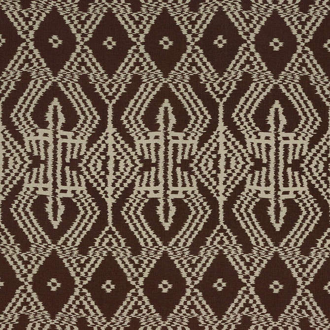 Schumacher Fabric Asaka Ikat Espresso 176093 IKAT COLLECTION See Sample ITALY LIGHT DUTY </p><p>Repeat: Horizontal: 13 3/8" (34CM) and Vertical: 28 3/8" (72CM) 53 1/2" (136CM) - My Fabric Connection -