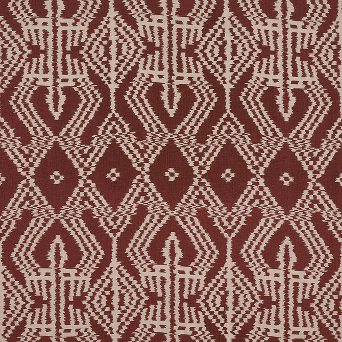 Schumacher Fabric Asaka Ikat Raisin 176092 IKAT COLLECTION See Sample ITALY LIGHT DUTY </p><p>Repeat: Horizontal: 13 3/8" (34CM) and Vertical: 28 3/8" (72CM) 53 1/2" (136CM) - My Fabric Connection -