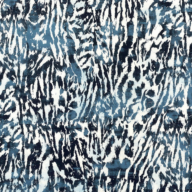 Schumacher Fabric Feline Indigo 175995 CELERIE KEMBLE III LINEN 100% ITALY </p><p>Repeat: Horizontal: 27" (69CM) and Vertical: 35 3/8" (90CM) 54 - My Fabric Connection -
