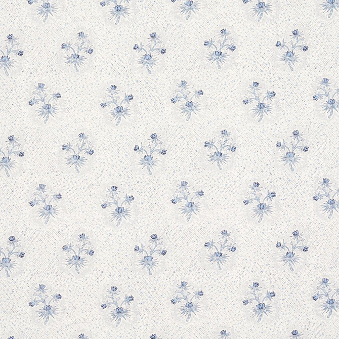 Schumacher Fabric Cassis Floral Bleu 175971 Country Chic 8.75" - My Fabric Connection -