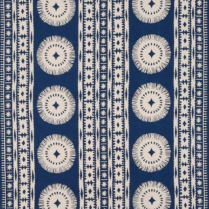 Schumacher Fabric Bora Bora Print Marine 175841 Mary Mcdonald 52.0" - My Fabric Connection -