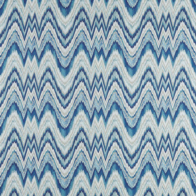 Schumacher Fabric Valkyrie Flame Stitch Delft 68940 125TH ANNIVERSARY COTTON 100% ITALY WYZENBEEK 12,000 </p><p>Repeat: Horizontal: 13 1/2" (34CM) and Vertical: 12 1/4" (31CM) 54 - My Fabric Connection -