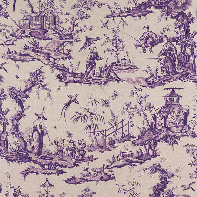 Schumacher Fabric Shengyou Toile Iris 175801 SCHUMACHER CLASSICS See Sample FRANCE MEDIUM DUTY </p><p>Repeat: Horizontal: 44" (112CM) and Vertical: 47" (119CM) 44" WIDE (112CM) - My Fabric Connection -