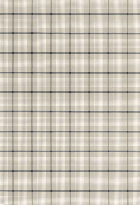 Schumacher Fabric St. Lucia Plaid Stone 68022 Calypso 100% Cotton Martindale 5,000 Horizontal: 3.375 and Vertical: 3.375 53.75 - My Fabric Connection -