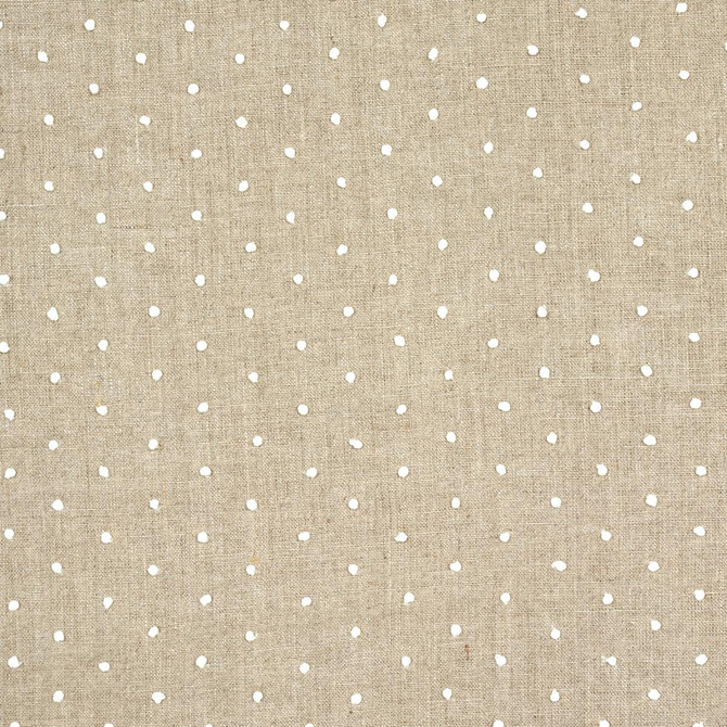 Schumacher Fabric Pebble Embroidery Linen 67980 Au Naturel - My Fabric Connection -