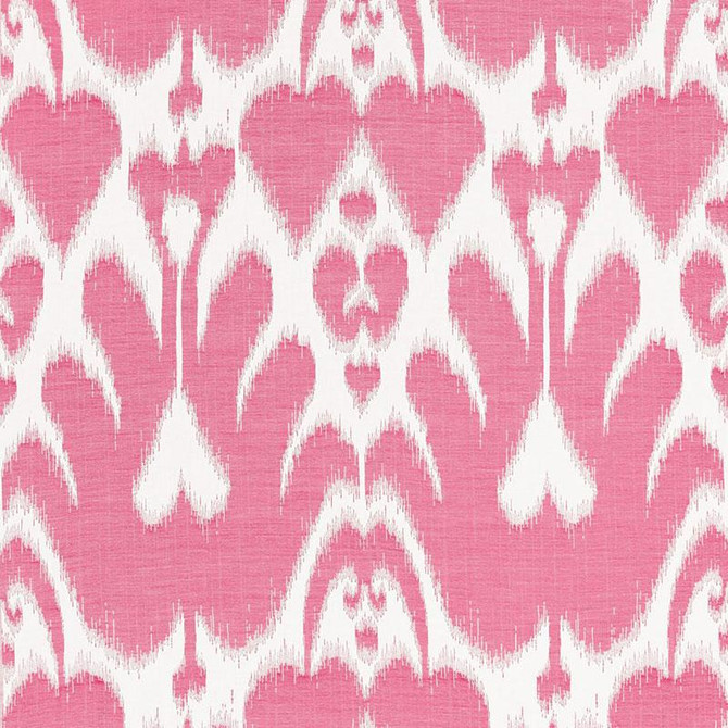 Schumacher Fabric Lela Cotton Ikat Berry 68583 Ikat Collection 13.75" - My Fabric Connection -