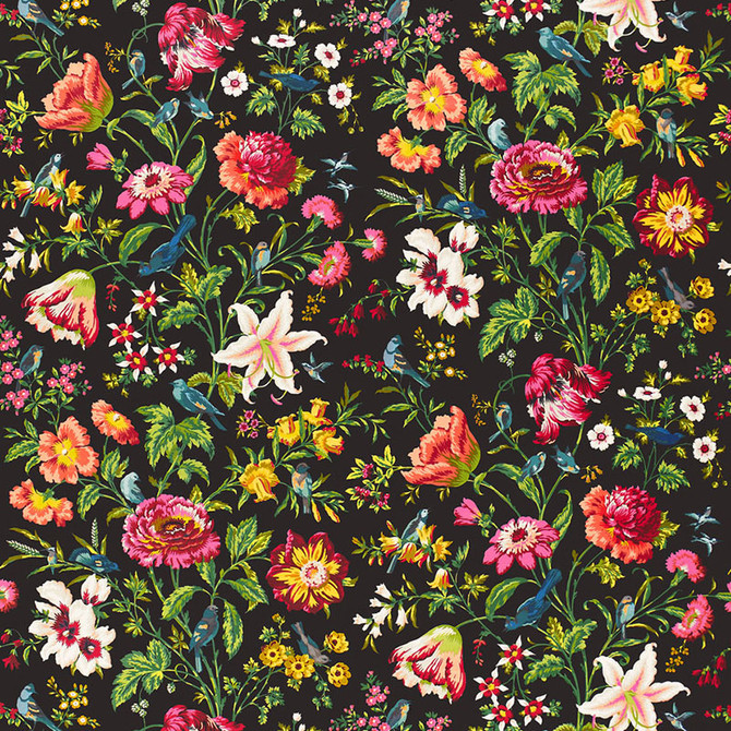 Schumacher Fabric Avondale Floral Night Garden 175221 GOOD VIBRATIONS COTTON 100% UNITED KINGDOM </p><p>Repeat: Horizontal: 27" (69CM) and Vertical: 52" (132CM) 54 - My Fabric Connection -