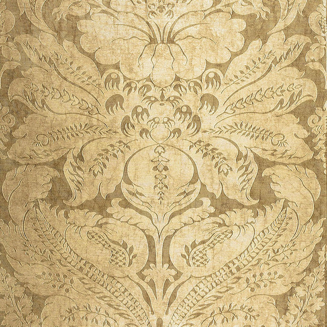 Schumacher Fabric Cordwain Damask Gilt 65872 CHROMA LINEN 38% VISCOSE 37% ITALY WYZENBEEK 25,000 </p><p>Repeat: Horizontal: 27 1/2" (70CM) and Vertical: 42 1/2" (108CM) 55 - My Fabric Connection -